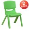 Flash Furniture Green Plastic Stackable School Chair with 10.5'' Seat Height, PK2 2-YU-YCX-003-GREEN-GG - alternate 7